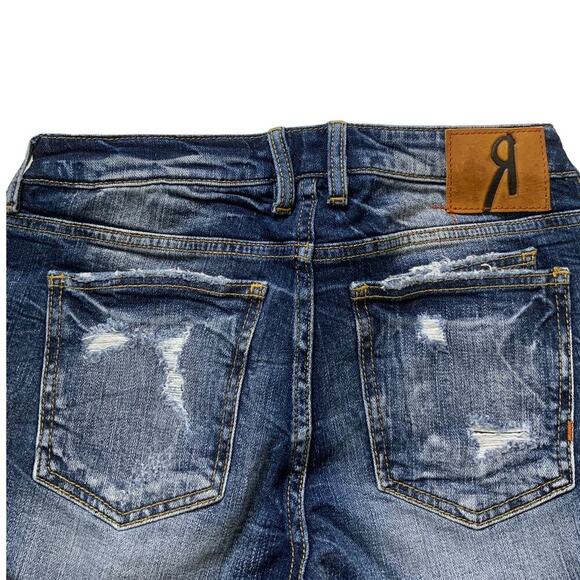 Remix By Rock Revival Jeans Women Size 28 Straight Leg Distressed Stretch Denim - Picture 8 of 15